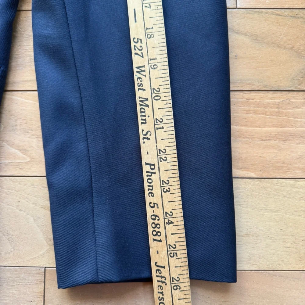 Jos A Bank Slim Fit Joseph Navy Blue 100% Wool Blazer Sport‎ Coat Jacket 44R